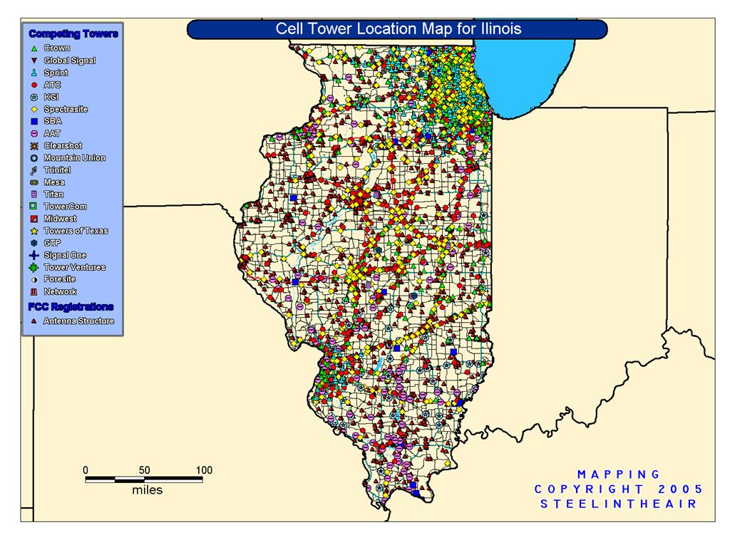 Cell Tower Location Map Illinois
